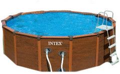 Intex Wood-Grain Frame Pool 16'8 x 49" (54462): Swimming Pool Price