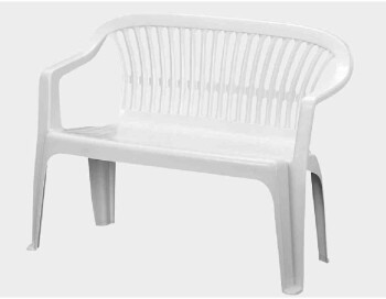 Fun Star Diva Monoblock Bank 2Sitzer KunststoffGartenbank Gartenbank