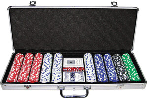 Solex Sports Deluxe-Pokerset "Tournament 500" (500 Chips | 11,5g)