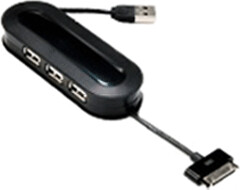 Revoltec USB2.0 Hub 3 Ports iPod/iPhone Interface Black