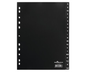 DURABLE Ordnerregister DIN A4 Vollformat A-Z schwarz 20-teilig (616801)