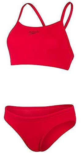 Speedo Women S Endurance Thinstrap Piece Bikini Set Red Ab