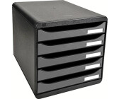 Exacompta Box BIG-BOX PLUS silber DIN A4 5 Schubladen (309738D)