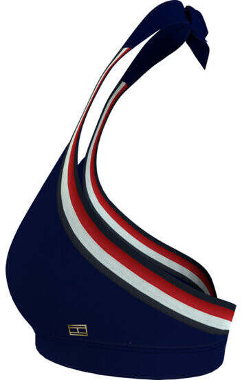 Tommy Hilfiger Signature Ribbed Triangle Bikini Top Desert Sky