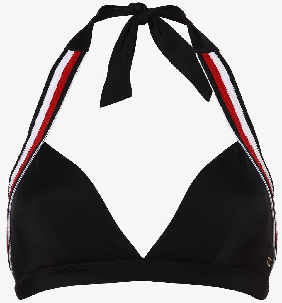 Tommy Hilfiger Signature Ribbed Triangle Bikini Top Desert Sky Uw Uw Au Meilleur Prix Sur