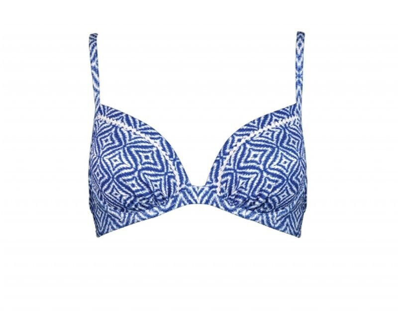 Watercult Bikini Oberteil White Indigo Ab