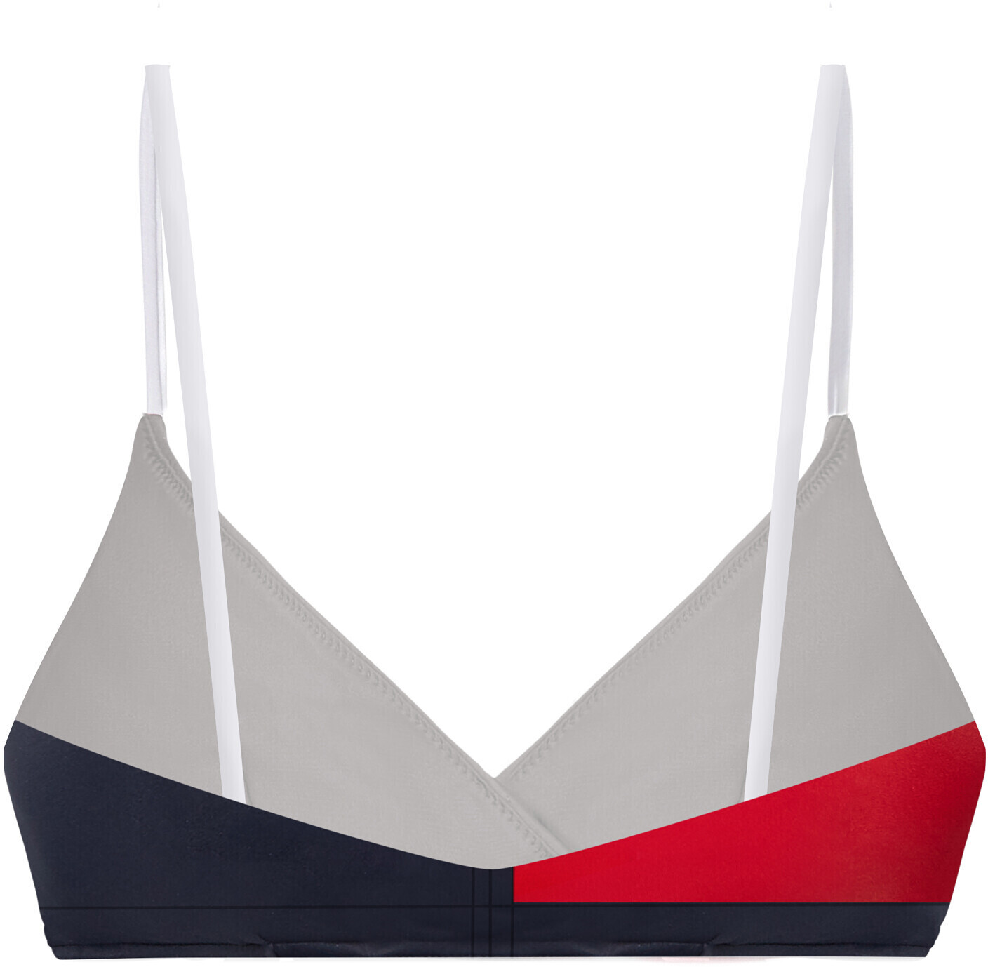 Tommy Hilfiger Colour Blocked Triangle Bralette Bikini Top Uw Uw