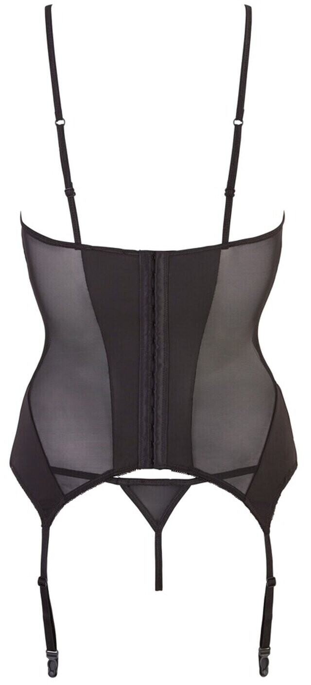 Cottelli Collection Lingerie Strapshemd mit transparenten Einsätzen schwarz ab