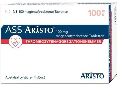 ASS Aristo 100mg Magensaftresistente Tabletten 100 Stk Ab 1 49 Preisvergleich Bei Idealo At
