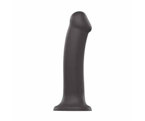 Strap On Me Semi Realistic Dual Density Bendable Dildo Black Xl Ab