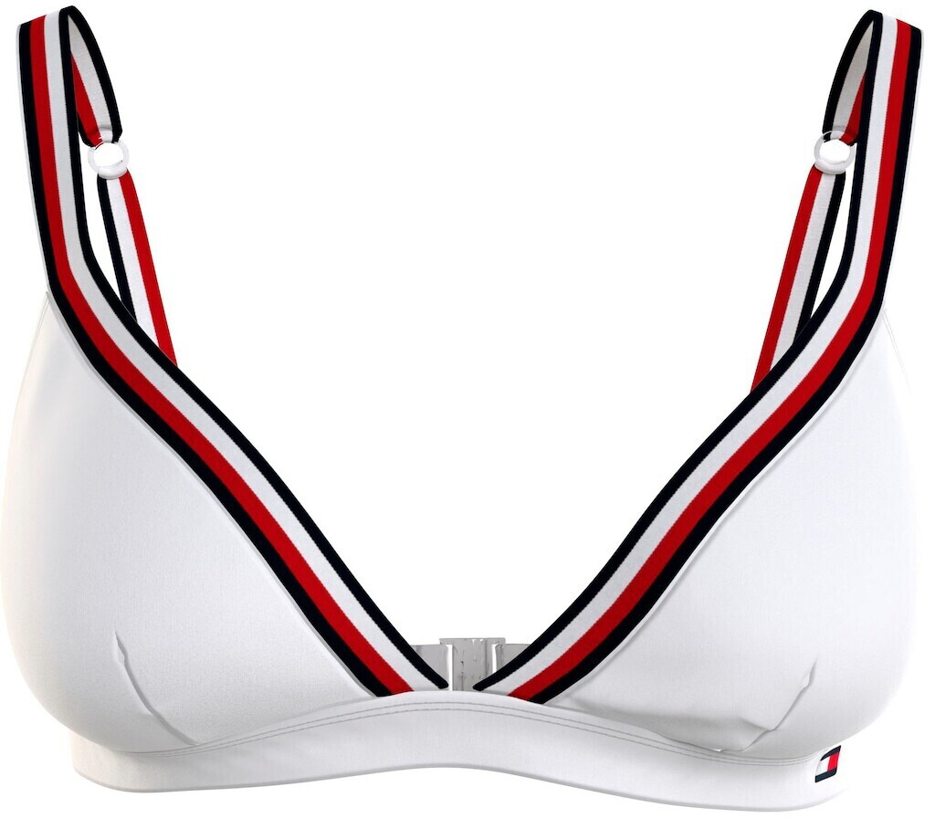 Tommy Hilfiger Signature Tape Unpadded Triangle Bikini Top Uw Uw