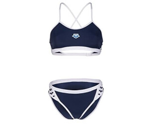 Arena Icons Solid Cross Back Bikini Navy White Au Meilleur Prix Sur