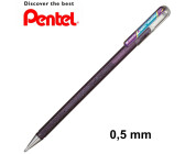 Pentel Gel-Tintenroller Dual Metallic Glitzer 0,5mm violett/metallic-blau schwarz, violett