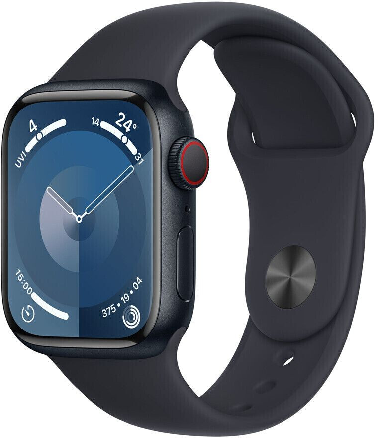 Apple Watch Series 9 4G 41mm Aluminium Mitternacht Sportarmband Mitternacht M/L