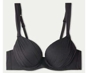 Tezenis Recycled Padded Balconette Bikini Top With Gathering Black Ab