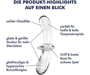 Satisfyer Double Crystal Glass Dildo Transparent Ab