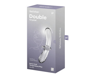 Satisfyer Double Crystal Glass Dildo Transparent Ab