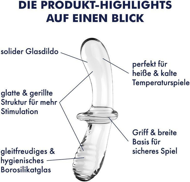 Satisfyer Double Crystal Glass Dildo Transparent Ab