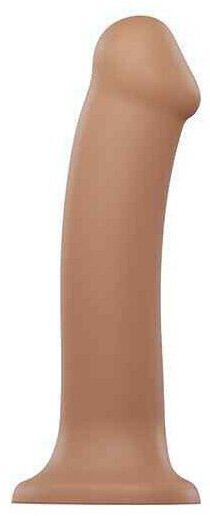 Strap On Me Semi Realistic Dual Density Bendable Dildo Caramel Xl Ab