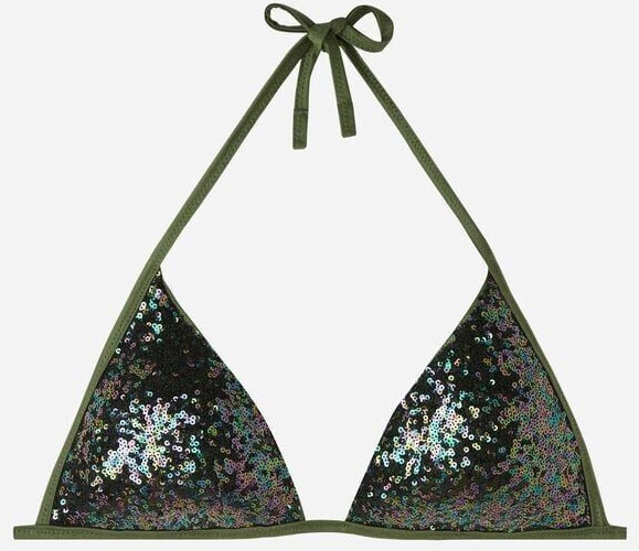 Calzedonia Graduated Padded Triangle Bikini Top Glowing Surface