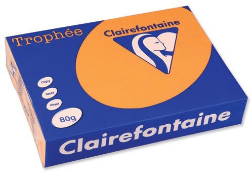 Clairefontaine Trophee Papier, A4, 80g/qm, orange, 500 Blatt (1878C)