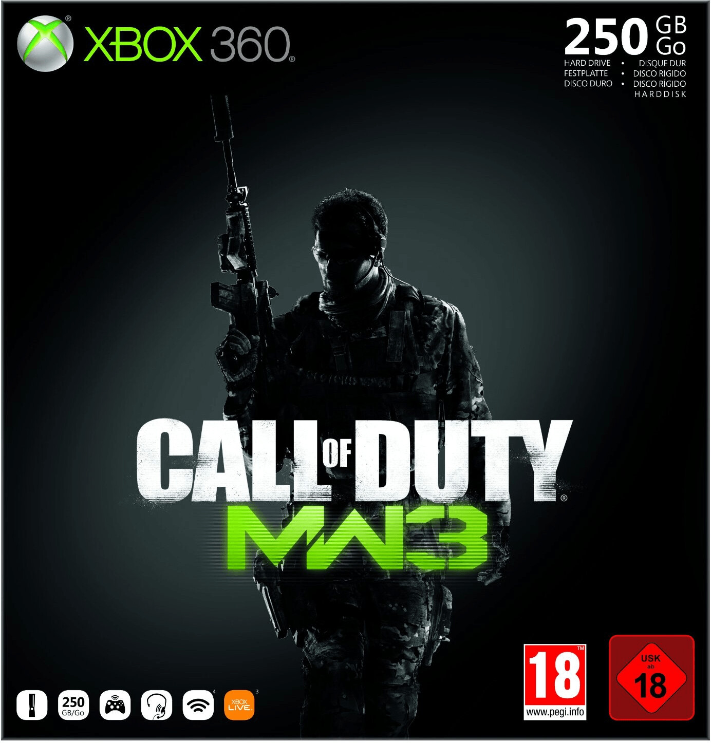 Microsoft Xbox 360 S 250GB + Call of Duty: Modern Warfare 3