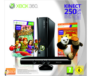 Microsoft Xbox 360 S 250GB + Kinect Adventures + Kung Fu Panda 2