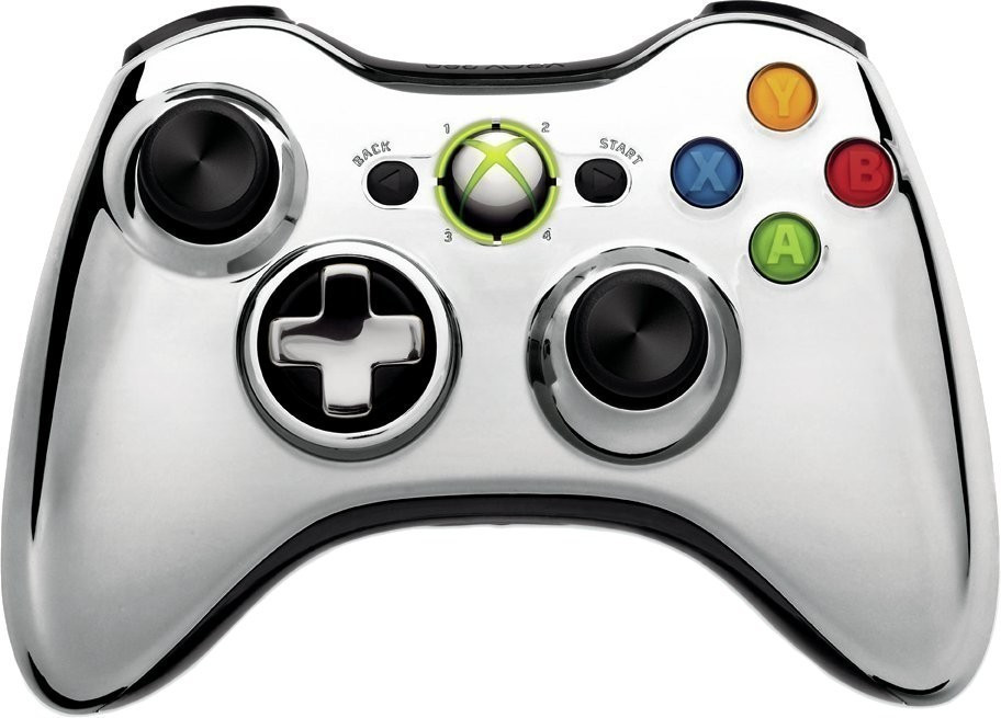 Microsoft Xbox 360 Wireless Controller (chrome silber)