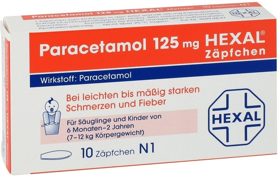 Paracetamol 125 Zäpfchen (10 Stk.) ab 0,49 € | Preisvergleich bei idealo.de