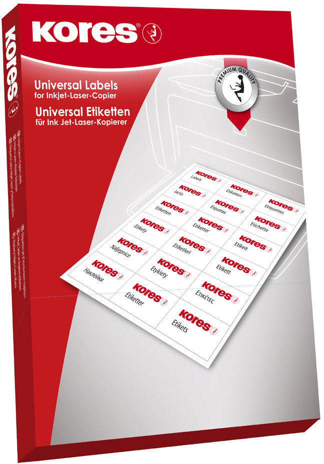 Kores Universal-Etiketten, 70 x 36 mm, weiß (L7036)