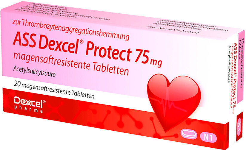 ASS Dexcel Protect 75 Mg Magensaftresistente Tabletten 20 Stk Ab 0