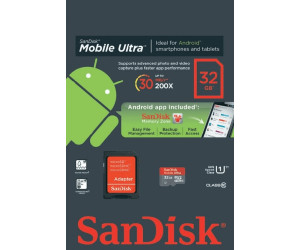 SanDisk Mobile Ultra Android microSDHC 32GB Class 10 UHS-I (SDSDQUA-032G)