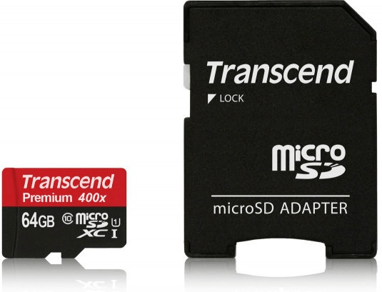 Transcend microSDXC 64GB Class 10 UHS-I (TS64GUSDU1)