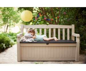 Keter Eden Gartenbank mit Truhe 2-Sitzer (Kunststoff) ab ...