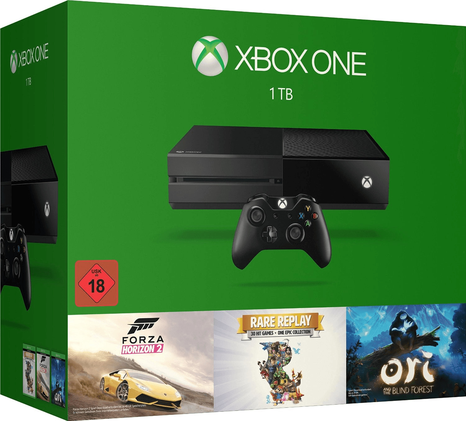 Microsoft Xbox One 1TB + Forza Horizon 2 + Rare Replay + Ori and the Blind Forest