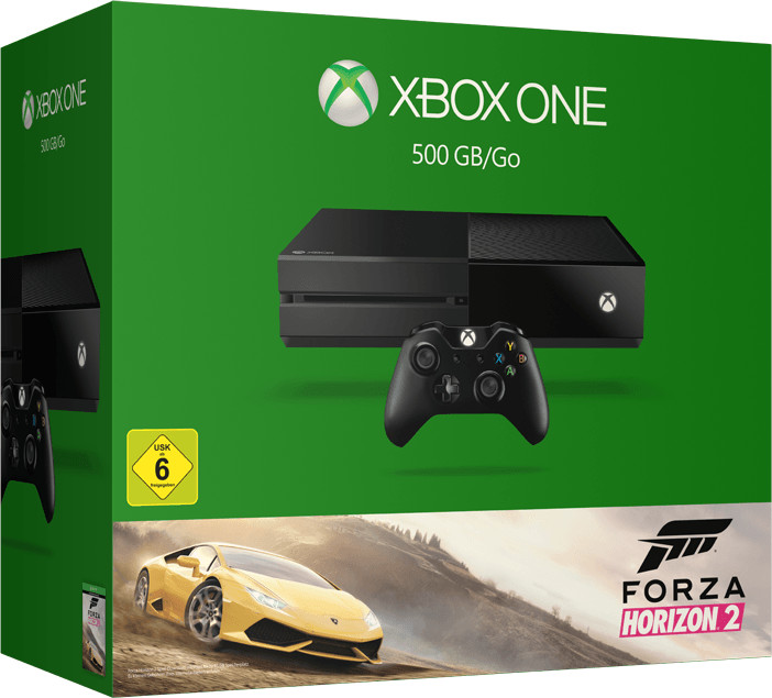 Microsoft Xbox One 500GB + Forza: Horizon 2 schwarz matt