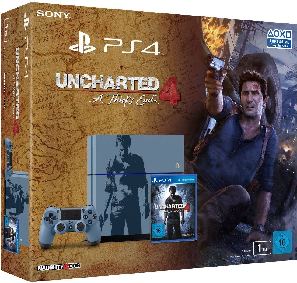 Sony PlayStation 4 (PS4) 1TB + Uncharted 4: A Thief's End - Limited Edition