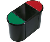 Helit Trio-System Papierkorb 38 L schwarz/rot/grün