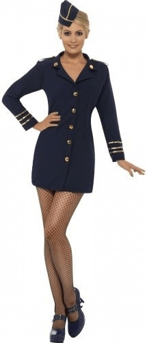 Smiffy's Classic Air Stewardess Ladies Costume S