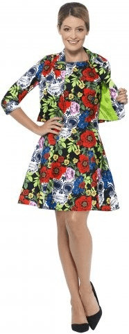 Smiffy's Day of the Dead Dress M
