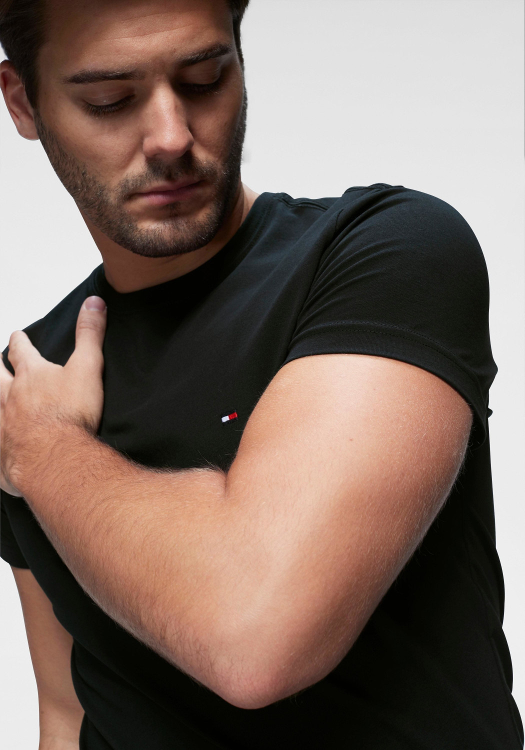 Tommy Hilfiger Stretch Slim Fit T Shirt Black Desde Compara Precios En Idealo