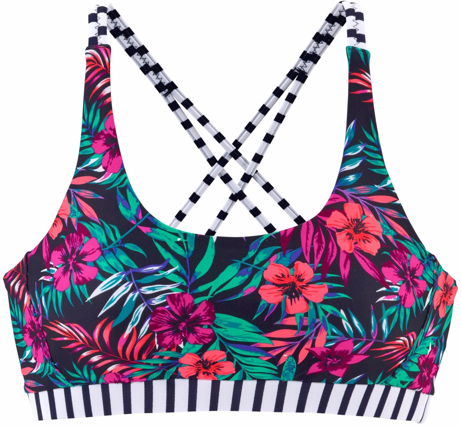 Venice Beach Summer Bustier Bikini Oberteil Marine Druck Ab