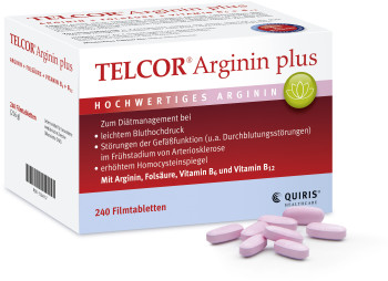 quiris telcor arginin plus (240 stk.) vitamine: nahrungsergänzung
