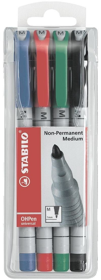 STABILO OHPen universal non-permanent 4er-Etui 1mm