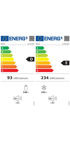 Bosch KAN95AIEP Set aus Stand-Kühlschrank und Gefrierschrank , GSN36AIEP +  KSV36AIDP + KSZ39AL00, side by side, Kühlsysteme