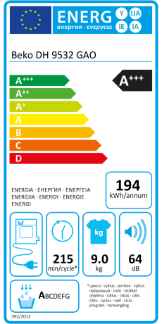 SECADORA BEKO BOMBA DH9532GAO A+++ 9KG RAYOS UV HygieneShield – Electrocash  Electrodomésticos