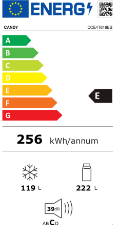 Frigorífico Combi No Frost Candy E CCE4T618ES