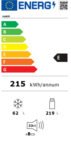 HAIER FRIGORIFICO HAIER COMBI INTEGRABLE NO FROST E HBW5519E - oferta:  965,76 € - Frigoríficos
