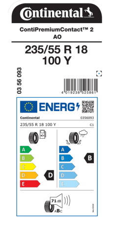 2 Stück Continental ContiPremiumContact 2 AO 235/55 R18 100Y Somm hotsell
