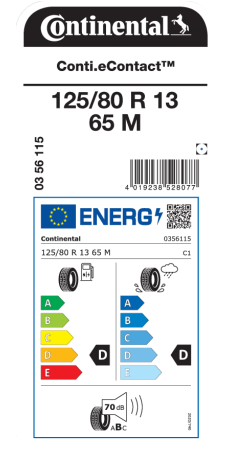 Continental Conti.eContact 125 80 R13 65M ab 56 10